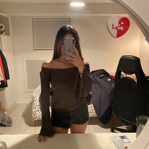 Off shoulder top long sleeve
